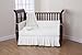 American Baby Company Cotton Percale Crib Bumper, White, for Boys and Girls