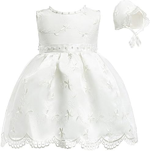 Fancy Luu Christening Gowns Christ Baptism Dresses for Baby Girls Hand-embroidered Pearl Baptismal Dress Suit