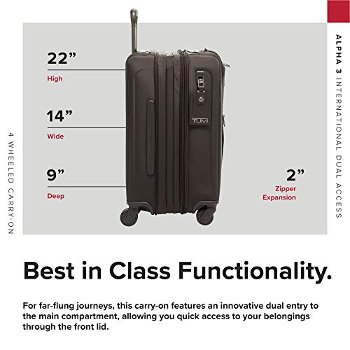 TUMI Alpha 3 International Dual Access 4Wheeled CarryOn Luggage