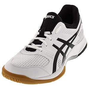 ASICS Gel-Rocket 8 Men’s Volleyball Shoes, White/Black/Silver, 8.5 D(M) US