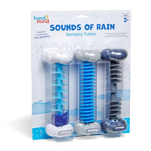 hand2mind Calming Sensory Tubes, Rain Sound Fidget Tubes, Rain Stick Instrument…