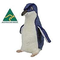 Australian Made Fairy Penguin Stuffed Animal 10"/25cm Plush Toy Blue