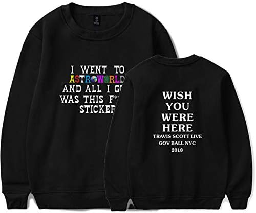 Men and Women Travis Scott Astroworld Letter Print Sweatshirt Streetwear Long Sleeve Pullover Tops