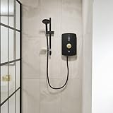 Triton Amala Metallic 9.5KW Electric Shower Black Brushed Brass with Hose view 2