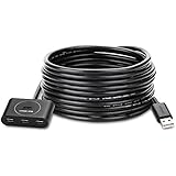 UGREEN USB Extension Cable, 5m USB 2.0 Active Repeater, 4 Port USB Male to Female Cord with Signal Amplification Active Extension Cable for Printers,Keyboards, Game Console, loudspeakers, scanners, displays, headsets etc