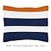 Sweet Jojo Designs Navy Blue, Orange and White Stripe 4 Piece Childrens, Teen Boys Twin Bedding Set Collection