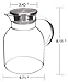 70 OZ Super Large Heat Resistant Glass Beverage Pitcher with Stainless Steel Lid - Borosilicate Water Carafe with Spout and Handle – Perfect for Homemade Juice & Iced Tea by IBBM
