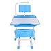 Yosooo Children Study Table and Chair Adjustable Height for Kids with Lamp US Plug