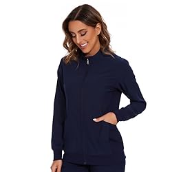 COZYFIT Scrub Jackets for Woman, Zip Front Nurse