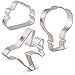 Air Travel Cookie Cutters 3-Pc. Set Made in USA by Ann Clark, Airplane, Cloud, Hot Air Balloon