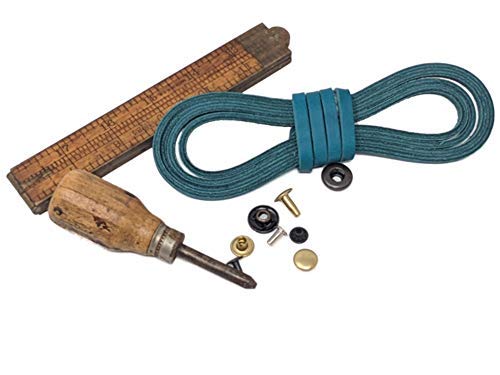 Leather Cord and Lacing, Straps 1/4 x 72 inches for Baseball Gloves and Softball Mitts Laces or Craft Projects (Teal)