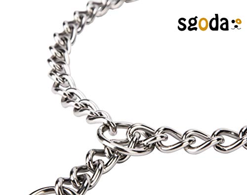 SGODA Chain Dog Training Choke Collar, 26 in, 4 mm