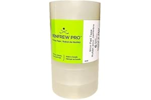 Renfrew Clear Polyflex Shin Sock Hockey Tape, 6 Rolls (24mm x 25)