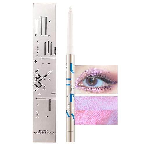 Kaely Glitter Gel Eyeliner Pencil,Colorful Color Shifting Eye Liner Makeup Pen,Silver Metallic Eyeliner Waterproof Long Lasting,Eyeliner Sharpeners Tool Stencils,delineador de ojos contra el agua,05