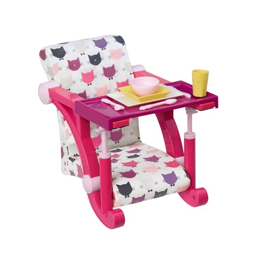 Our Generation Doll High Chair, Lets Hang Clip-On Chair, Cat, Furniture