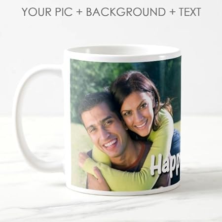 exciting Lives Personalised Photo Ceramic 325ml Coffee Mug(White)