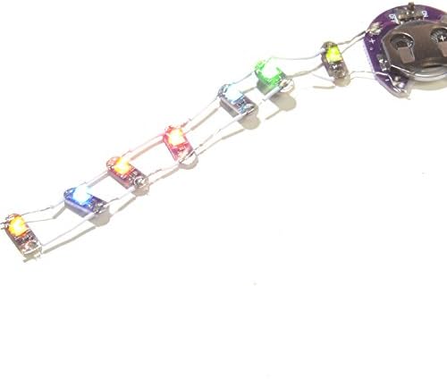 UTRONIX LED Sequins Wearable Kit 35 Sequins Conductive Thread + sewable battery holder, CR2032 Battery, Needle - The full shabang!!!