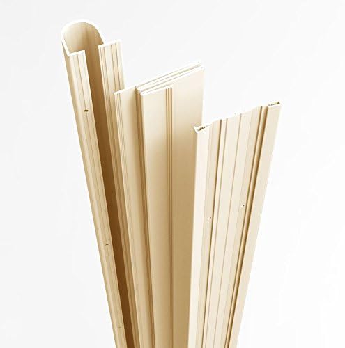 Complete Door Safety Shield Set | Finger Pinch Protector Guards for Door Hinges (96", Almond)