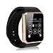 Hongyu GT08 Bluetooth Smart Watch with Camera, Sim Card Slot for iPhone and Android Phones - Gold