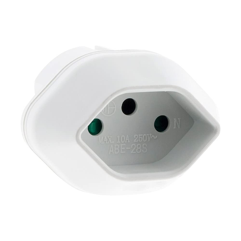 INDIPC 5002821 Adapter with French Male/Swiss Female Plugs White