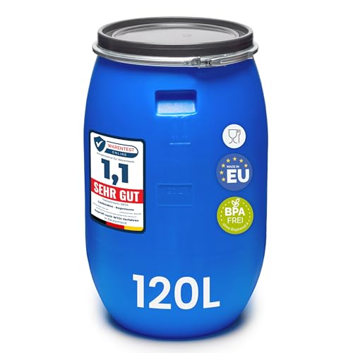 Garronda 120L Regentonne Wassertank Weithalsfass Futtertonne Blau GD-0078