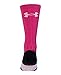 Under Armour Men's Unrivaled Power in Pink Crew Single Pair Socks, Tropic Pink/White, Large