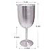 Amzyt Insulated Wine Glasses With Lid Double Wall Metal Stainless Steel Vacuum Brumate Goblets Glass Silver 10oz