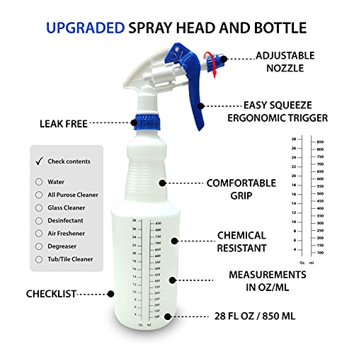 Plastic Spray Bottle (4 Pack, 28 Oz, AllPurpose) spray bottles for