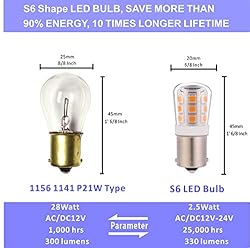 12V Low Voltage led Light Bulb BA15S 1156 1141 1073