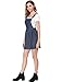 Allegra K Women's Dots Pattern Overall Dress L Dark Blue