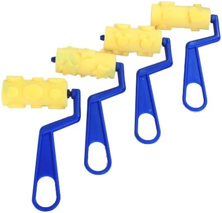 4Pcs Foam Patterned Paint Rollers for Kids--Random Shape