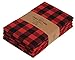 Urban Villa Buffalo Checks Kitchen Towels Set of 6 - Red/Black - 20x30 Inches - 100% Cotton - Highly Absorbent - Premium Quality - Ultra Soft - Mitered Corners