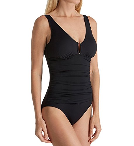 Lauren Ralph Lauren Beach Club Slimming One Piece Swimsuit (LR7DB07) 14/Black