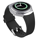 Bands Compatible Samsung Gear S2 Watch, NaHai Soft Silicone Replacement Sport Strap Wristbands Samsung Gear S2 Smart Watch, SM-R720/SM-R730 (Black)