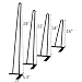 TC-HOMENY Hairpin Legs 22 inch Set of 4 3/8
