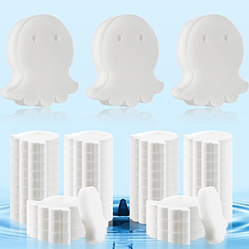 Patelai 40 Pcs Hot Tub Sponge Spa Cleaning Sponges for Hot Tub Oil Absorbing Cleaning Scum for Spa, Bathtub and Swimming Pool to Soak up Oils Bathtub Accessories(Octopus Style)