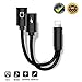 2-in-1 Lightning Splitter Adapter for iPhone X/8/8 Plus/7/7 Plus. Compatible IOS 10 or Later, Double lightning ports for dual Lightning Headphone Audio & Charge Adapter.