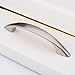 Alzassbg 25 Pack Brushed Satin Nickel Cabinet Pulls, 3 Inch(76mm) Hole Centers Curved Cabinet Handles Arch Kitchen Hardware Drawer Handles Pulls AL3021SN