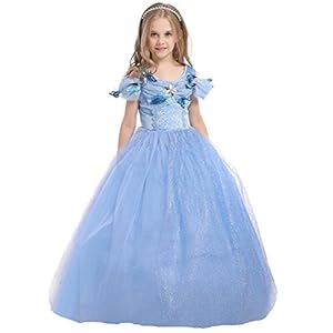 ELSA & ANNA® Meisjes Sneeuw Koningin Prinses Kostuum Party Outfit Cosplay Kleding Fancy Jurk CNDR5 (3-4 jaar)