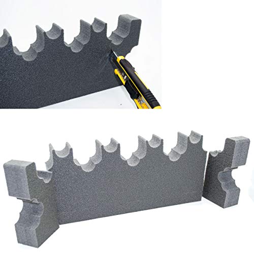Seven Gun Foam Rack - 5+4 Optical Scopes 2 Without Optics- Rifle Barrel Rest with Magnetic Neodymium Magnet - Gun Storage - Weapon Rack Gun Safe Free Standing - Gun Rack Pegboard - Gift Man