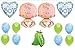 Two Peas in a Pod Twin Baby BOYS shower Balloon Decorating Kit Supplies