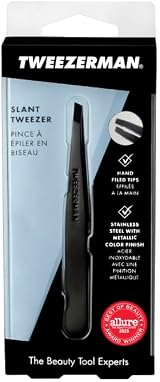 Tweezerman Black Matte Slant Tweezer Professional Stainless Steel Precision view 6