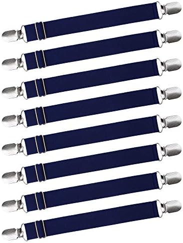 8 Pieces Elastic Adjustable Boot Clips Women's Boot Straps Pant Stirrups with Extra Clips Elastic Leg Straps