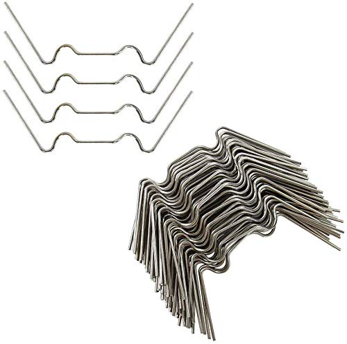 SISI UK® 100 Pieces Greenhouse Glazing Clips Stainless Steel Greenhouse Glazing Glass Clips Spring, W - Wire Fixing Clips for Greenhouse