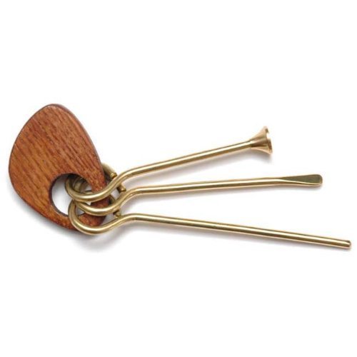 Dr.Watson - Tobacco Pipe 3-in-1 Cleaning KIT Tamper Reamer Pokers Tool (Wood, Brass) (Regular)