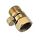 Brass Shut Off Valve Shower Flow Control Valve G 1/2 for Hand Shower, Shower Head, and Bidet Sprayer