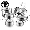 Duxtop Whole-Clad Tri-Ply Stainless Steel Induction Ready Premium Cookware Set (14pc)