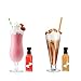 Thoughtfully Gifts, Ice Cream Toppings and Milkshake Truck, Pack of 4 Includes Chocolate/Vanilla Sprinkles, Rainbow Sprinkles, and Strawberry and Caramel Milkshake Flavorings