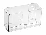 Alpine Industries Acrylic Wall-Mounted Paper Towel Dispenser - Single or Multiple Towel Retrieval - Bi Fold and C Fold (Clear)