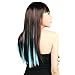 Neitsi® 10pcs 18inch Colored Highlight Synthetic Clip on in Hair Extensions #F16 Light Blue